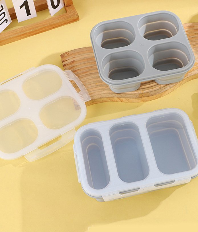 Compartment silicone lunch boxes