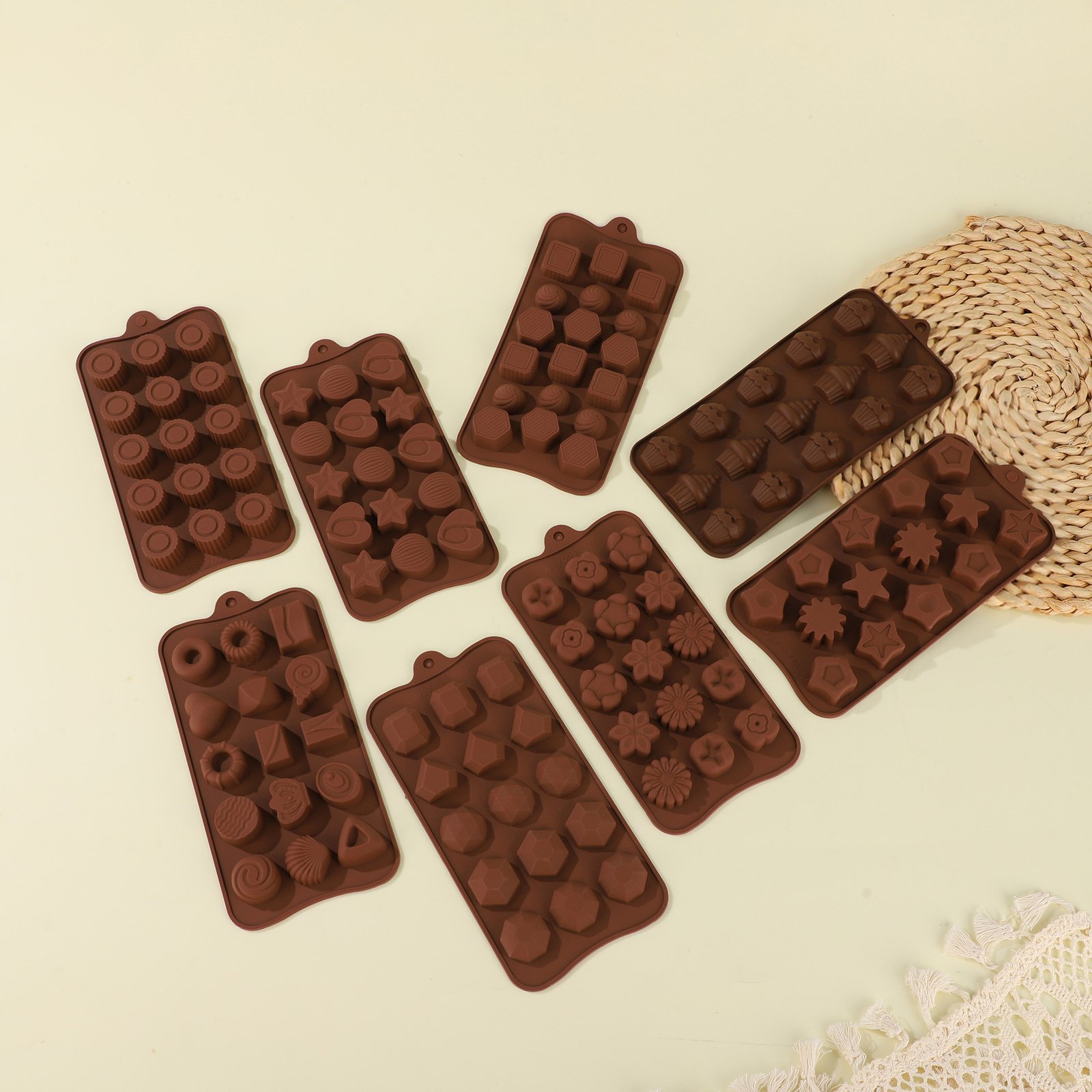 Seasonal silicone chocolate molds