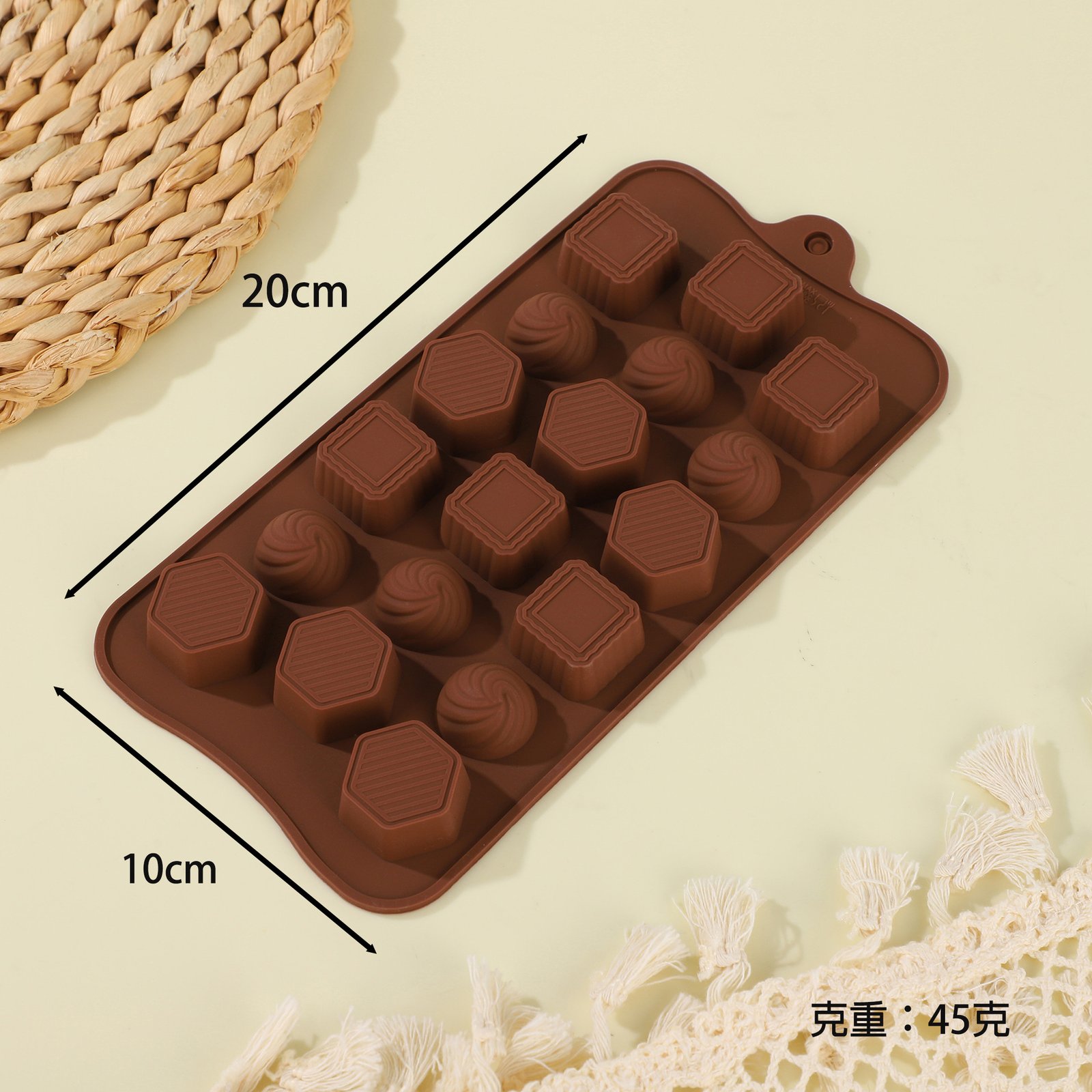 Custom shape silicone chocolate mold