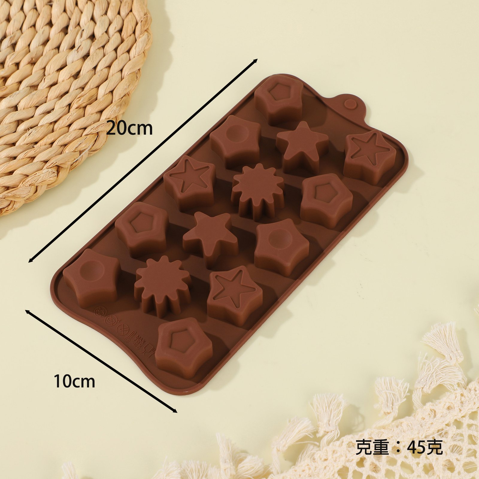 Letter and number silicone chocolate molds